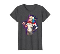 Suicide Squad Harley Quinn Bubble Maglietta, Donna, Grigio Scuro, L