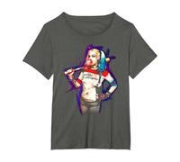 Suicide Squad Harley Quinn Bubble Maglietta, Donna Plus-Size, Asfalto, 6X