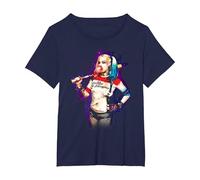 Suicide Squad Harley Quinn Bubble Maglietta, Donna Plus-Size, Navy, 1X
