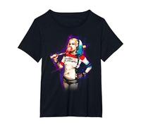 Suicide Squad Harley Quinn Bubble Maglietta, Donna Plus-Size, Nero, 1X