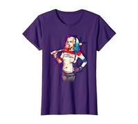 Suicide Squad Harley Quinn Bubble Maglietta, Donna, Viola, XS