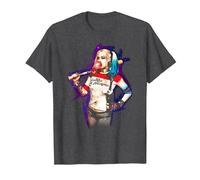 Suicide Squad Harley Quinn Bubble Maglietta, Uomo, Grigio Scuro, 6XL
