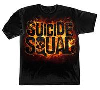 Suicide Squad Logo IN Fiamme Fuoco Calore Joker Harley Quinn Film T Shirt S-3XL