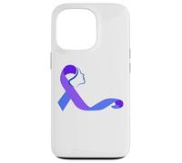 Suicide Survivor Ribbon Donne Prevenzione Viola Blu Nastri Custodia per iPhone 13 Pro