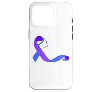 Suicide Survivor Ribbon Donne Prevenzione Viola Blu Nastri Custodia per iPhone 16 Pro