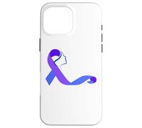 Suicide Survivor Ribbon Donne Prevenzione Viola Blu Nastri Custodia per iPhone 16 Pro Max