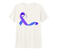 Suicide Survivor Ribbon Donne Prevenzione Viola Blu Nastri Maglietta Premium