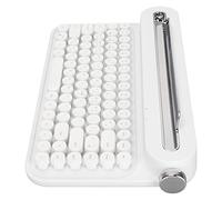 suick Tastiera Bluetooth Vintage 86 Tasti Simpatica Tastiera per Macchina da Scrivere Wireless con Supporto Integrato per Windows per Smartphone per iOS (Bianco)
