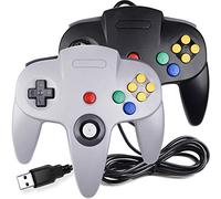 Suily Classic N64 Controller USB Wired N64, controller joystick per PC Windows PC MAC Linux Raspberry Pi 3 (nero/grigio)