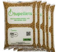 Suinga - 75 kg di pellet di legno 100% naturale per riscaldamento, Uso pratico, conveniente ed efficiente