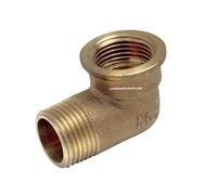Suinga Angolo femmina/maschio in ottone 20mm x 1/2'' per tubi | Connessione durevole e resistente | Misure disponibili, d'oro