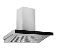 Suinga Campana decorativa con frontale in vetro temperato nero. Classe energetica A. Motore da 230 W. 3 filtri smontabili. Caminetto regolabile.
