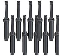 Suinga Confezione da 10 DIFFUSORE Irrigatore 4,5 Metri Unispray R.Bird, Altezza pop-up 10 cm, Altezza totale 18,4 cm, 1/2", Nero