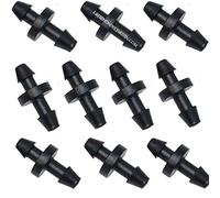 Suinga Confezione da 100 collegamento micro tubo 4,5 mm. Collegamento dritto per unire microtubo da 3 x 5 mm e 4,5 x 6,5 mm. Colore: nero. Accessorio utilizzato nell'irrigazione a goccia