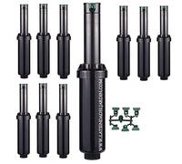 Suinga Hunter SRM-04 - Irrigatore per irrigazione, 1/2", portata da 4 a 9,4 metri, Irrigatore a turbina regolabile, SRM Hunter, nero