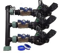 Suinga Impianto di irrigazione automatico per giardino a 3 zone con elettrovalvole Rain Bird HV 24 V. Uso con programmatori elettrici