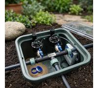 Suinga Sistema di irrigazione automatico per giardino a 2 zone con programmatore ed elettrovalvola Rain Bird HV 2,5 cm 24 V