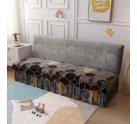 SUIOKPO Copri Divano Senza Bracciolo 3 Posti Copridivano Impermeabile Copridivano Elasticizzato con Disegno Gonna Copridivano AntiGraffio Gatto Copridivano Futon,Style 2,M