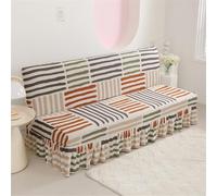 SUIOKPO Copri Divano Senza Bracciolo Copridivano AntiGraffio Gatto Copridivano Futon Copridivano Impermeabile Copridivano 3 Posti Elasticizzato con Disegno Gonna,Style 4,M