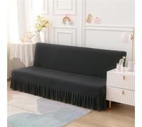 SUIOKPO Copri Divano Senza Bracciolo Copridivano Impermeabile Copridivano 3 Posti Elasticizzato con Disegno Gonna Copridivano AntiGraffio Gatto Copridivano Futon,Dark Grey,L