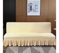 SUIOKPO Copridivano 3 Posti Universale Senza Braccioli Elasticizzato Copridivano Impermeabile Antiscivolo Elastica Completa Pieghevole Divano Protezione per Casa Soggiorno Casa,Beige,L