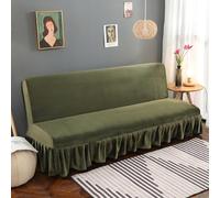 SUIOKPO Copridivano 3 Posti Universale Senza Braccioli Elasticizzato Copridivano Impermeabile Antiscivolo Elastica Completa Pieghevole Divano Protezione per Casa Soggiorno Casa,Verde,M