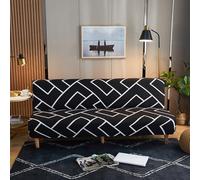SUIOKPO Copridivano Senza Braccioli 2-3 Posti, Stampa Fodera Futon Elasticizzata in Spandex, Copridivano Impermeabile Copridivano, Lavabile in Lavatrice,Style 4