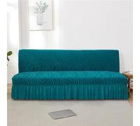 SUIOKPO Copridivano Senza Braccioli Copridivano Impermeabile Copridivano 3 Posti Elasticizzato all-Coperto Copridivani Elasticizzati Copridivano Futon Jacquard Tinta Unita Lavabile,Verde,L