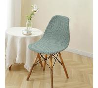 SUIOKPO Coprisedie con Schienale 1/2/4/6/8 Pezzi, Jacquard Fodere Coprisedia Elasticizzato Elegante Nordico Sedia Scandinave Fodere Coprisedia per Sedia Adatta per Casa,Hotel,Verde,1 PCS