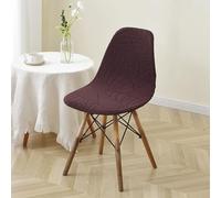 SUIOKPO Coprisedie con Schienale 1/2/4/6/8 Pezzi, Jacquard Fodere Coprisedia Elasticizzato Elegante Nordico Sedia Scandinave Fodere Coprisedia per Sedia Adatta per Casa,Hotel,Dark Coffee,1 PCS