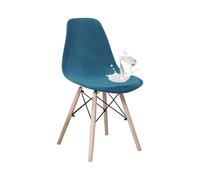 SUIOKPO Coprisedie con Schienale, Copertura delle Sedia Lavabile Estraibile Coprisedia Moderna Elastica Coprisedia, Fodere per Sedia Adatta per Casa,Hotel,Peacock Blue,1 PCS