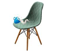 SUIOKPO Coprisedie con Schienale Elasticizzato Coprisedia in Jacquard Fodere Coprisedia per Sala da Pranzo Lavabile per Soggiorno, Cucina, Casa Décor, Hotel, Festa, Ristorante, Banchetto,Verde,6 PCS