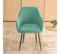 SUIOKPO Fodere Coprisedia per Sala da Pranzo con Schienale, Coprisedia Elasticizzati, Fodere Coprisedia per Sala, Vestisedia Lavabili Universale per Soggiorno, Cucina, Casa Décor,Verde,4 PCS