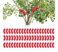 SUIOPPYUW 60 steli piegati per l'allenamento della Pressione delle Piante Che cambiano direzione, per Domestico, Rosso, 60 Pezzi