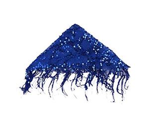 SUIOPPYUW Accessori per l'ornamento della sciarpa dell'involucro dell'anca di danza del ventre Gonna Costume di di danza del ventre Prestazioni di bellezza alla moda, Blu scuro