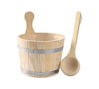 SUIOPPYUW Accessori per Spa Secchio e mestolo per sauna in legno da 5 litri, funzionali per vari usi. prega di asciugare e riporre in un luogo ventilato. Accessori per bagno turco