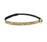 SUIOPPYUW Bottoni per archetto Strass in plastica Fascia per capelli in stile boemo Copricapo antiscivolo universale per accessori per lo yoga, Oro