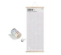 SUIOPPYUW Calendario da parete 2024 Semplifica l'anno con una pianificazione semplice e una programmazione strutturata. Il calendario da parete 2024 copre gennaio a dicembre del C'è un
