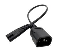 SUIOPPYUW Cavo di prolunga di alimentazione C14-C7 da 5 m lunghezza per il collegamento dispositivi come scanner, sistemi UPS e stampanti IEC 320 C14 a C7 PDU UPS maschio-femmina da 100 cm