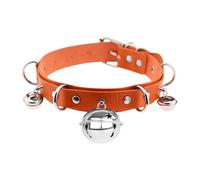 SUIOPPYUW Collana con colletto girocollo gotico per eventi cosplay Accessorio confortevole con accento di campana Stile Per unico o qualsiasi Per altra, Arancia, Larghezza 2.5 cm