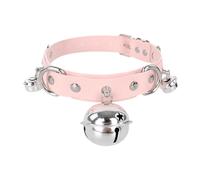 SUIOPPYUW Collana con colletto girocollo gotico per eventi cosplay Accessorio confortevole con accento di campana Stile Per unico o qualsiasi Per altra, Rosa, Larghezza 2.5 cm