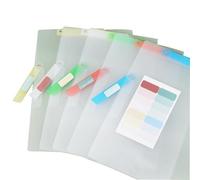 SUIOPPYUW Confezione da 5 documenti in plastica colorata, robusti e durevoli, stile sottile, semplici, adatti per la casa e l'ufficio.