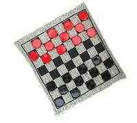 SUIOPPYUW Dama Gigante Set Scacchiera da Gioco Scacchiera con 24 pedine degli Scacchi Coperta Resistente all'Usura Giochi all'aperto per Interni Festa in Famiglia per Bambini