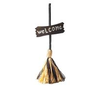 SUIOPPYUW Decorazione con scopa da strega danzante e suono, scopa volante, festa infestata al chiuso, divertimento, magia delle streghe al chiuso
