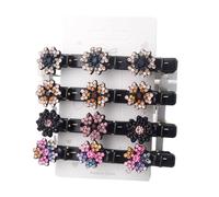 SUIOPPYUW Elegante fermaglio per capelli con strass a forma di fiore per donna Abbellisci accessori per capelli acconciatura per donna Fermagli per capelli per donna, digitare+2