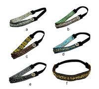 SUIOPPYUW Fasce per capelli con glitter Fasce per capelli con strass Fasce per capelli multicolori con bottoni Decorazioni per la protezione dell'udito, Blu