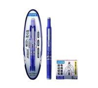 SUIOPPYUW Penna stilografica retrattile Writech Clictek Include 5 cartucce di inchiostro ricaricabili Penne stilografiche retrattili per la scrittura, Blu profondo, CancellabileBlu1+5