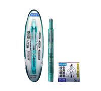 SUIOPPYUW Penna stilografica retrattile Writech Clictek Include 5 cartucce di inchiostro ricaricabili Penne stilografiche retrattili per la scrittura, più verde, Blu cancellabile 1+5