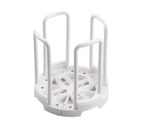 SUIOPPYUW Porta ciotole da cucina con scolapiatti, porta ciotole espandibile e tazze e scolapiatti, adatto per con un diametro di 4,5-6,5, Bianco, 14.*14.*15 cm