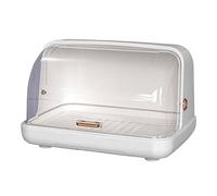 SUIOPPYUW Scolapiatti, contenitore multifunzionale, adatto per vari prodotti da cucina, facile da pulire, risparmia tempo e fatica, portabicchieri antipolvere con coperchio, Bianco, L